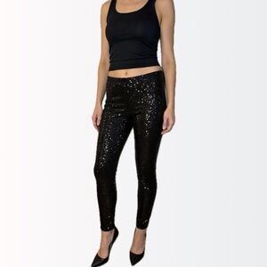 Michael Kors Collection $2495 Runway Skin-Tight Tulle Cigarette Sequin Pants 2-4